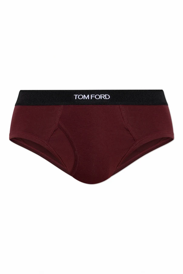 BURGUNDY Briefs with logo