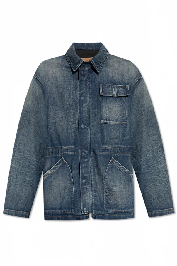 MARINEBLAU Gefütterte Jeansjacke