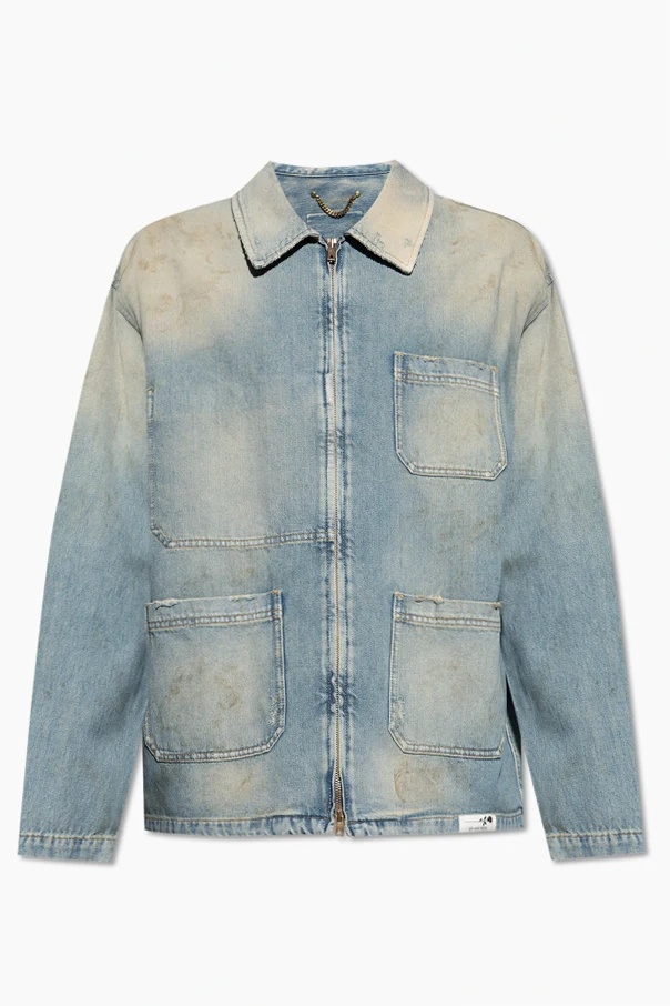 BLAU Jeansjacke mit „Vintage“-Effekt