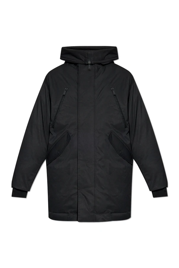 SCHWARZ Gefütterter Parka mit Kapuze