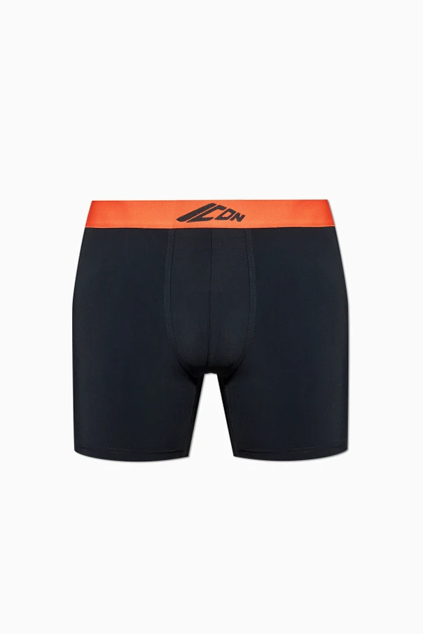 CZARNY Bokserki kąpielowe