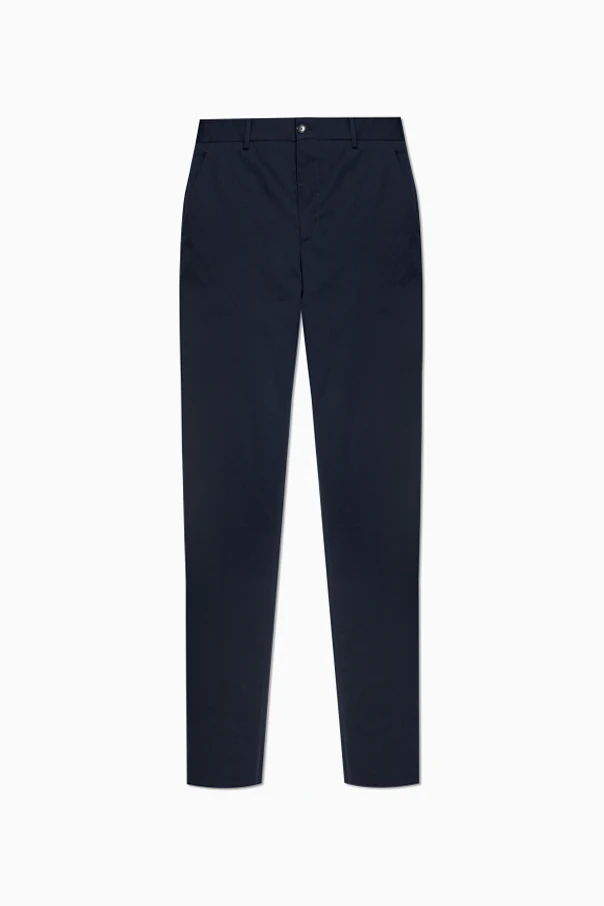 NAVY BLUE Creased trousers