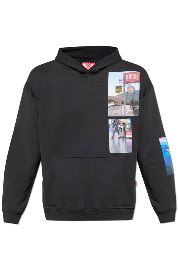 CZARNY Bluza ` S-BOXT-HOOD-T6`
