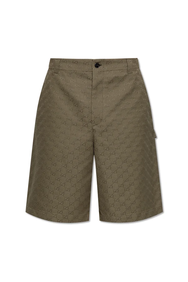 GRÜN Shorts mit "GG"-Muster