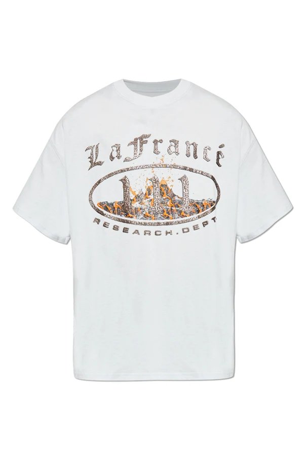 WEISS T-Shirt mit buntem Aufdruck