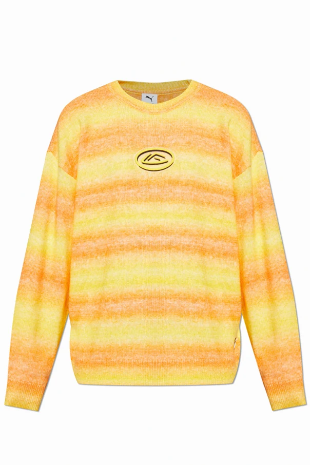 GELB Pullover mit Gummiaufnäher