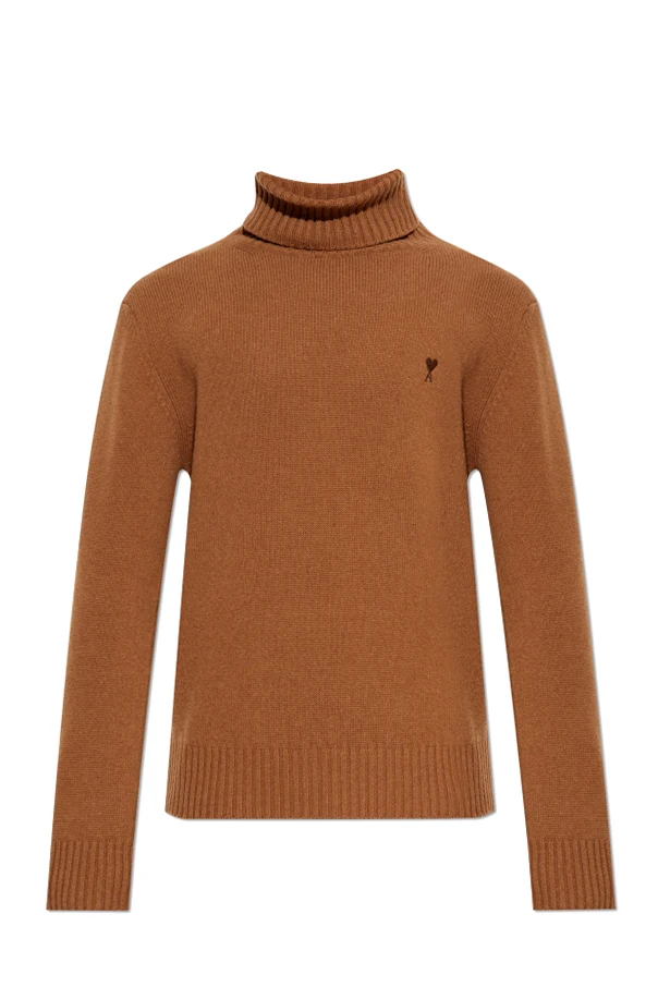 BROWN Turtleneck with logo