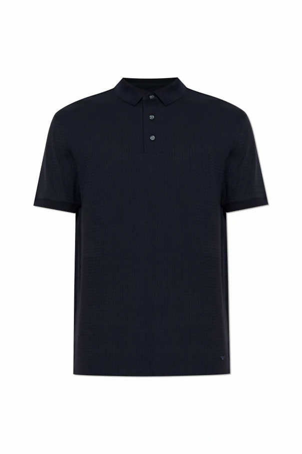 GRANATOWY Bawełniane polo