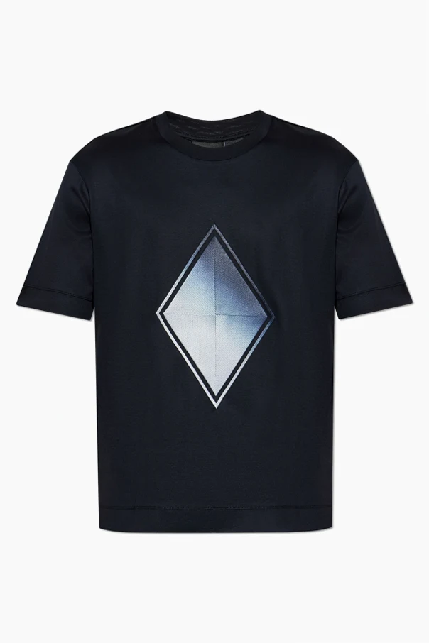CZARNY T-shirt z naszywką
