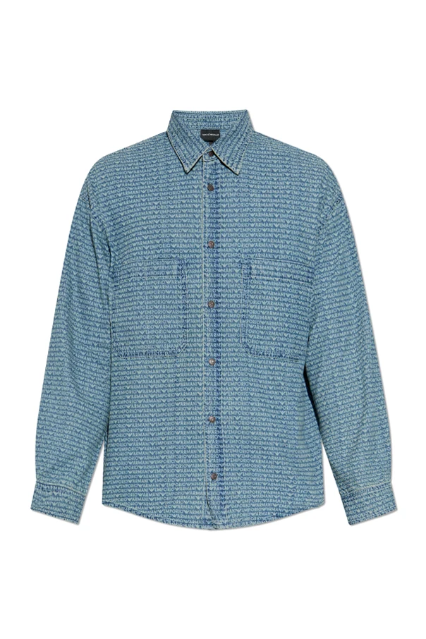 BLAU Hemd mit Monogramm