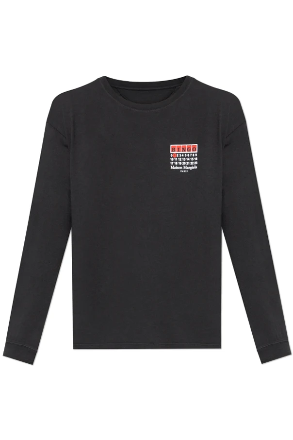 SCHWARZ Langarm-T-Shirt