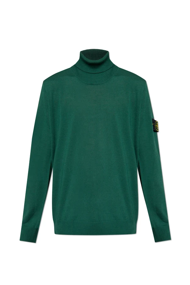 GREEN Turtleneck with logo