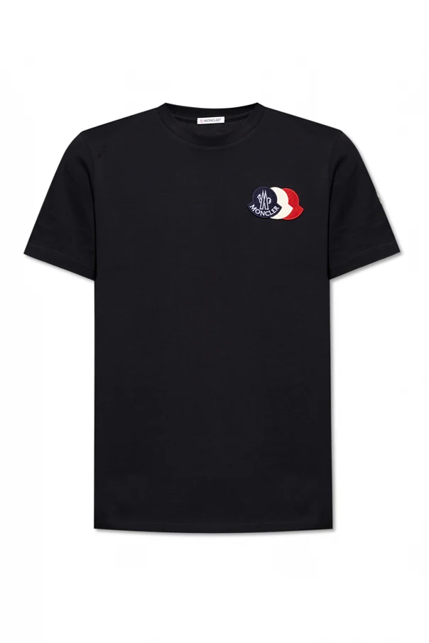 SCHWARZ T-Shirt mit Aufnähern