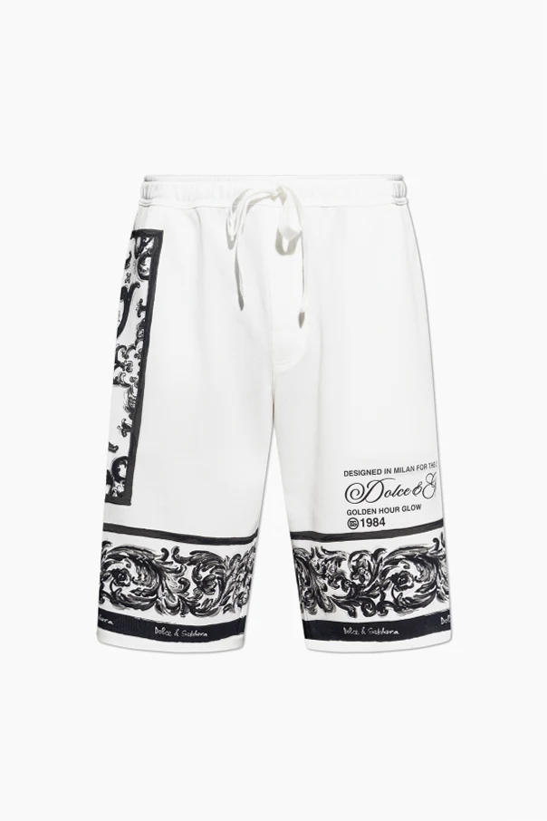 WHITE Patterned shorts