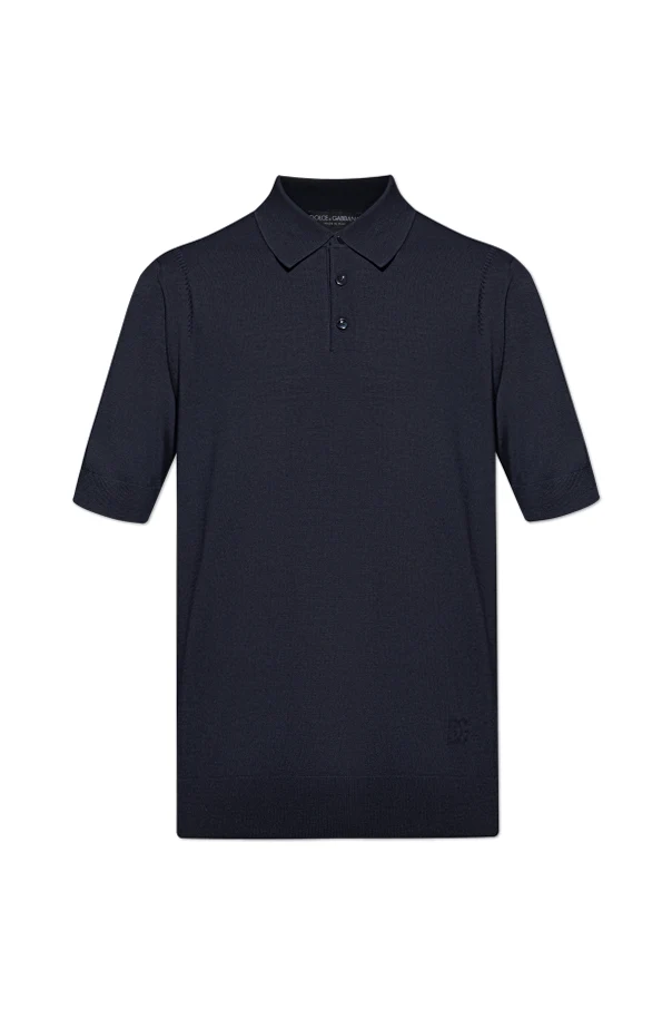 NAVY BLUE Wool polo