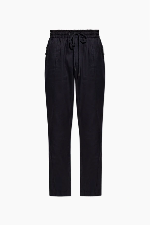 SCHWARZ Hose mit Ziernähten