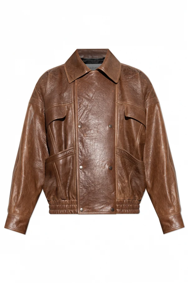 BRĄZOWY Kurtka z jagnięcej skóry