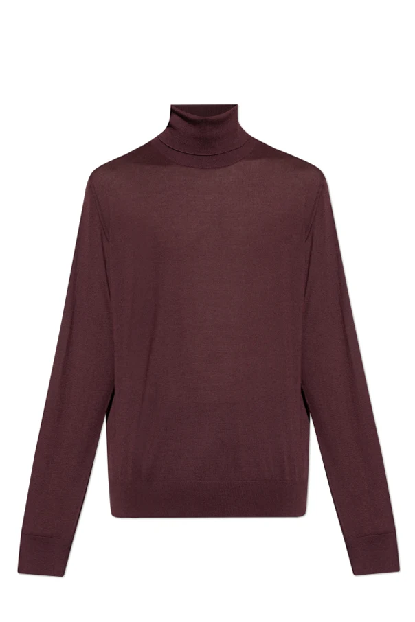 FIOLETOWY Kaszmirowy golf