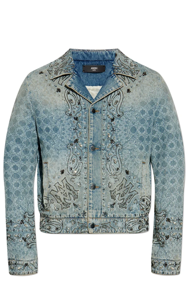 HELLBLAU Bestickte Jeansjacke