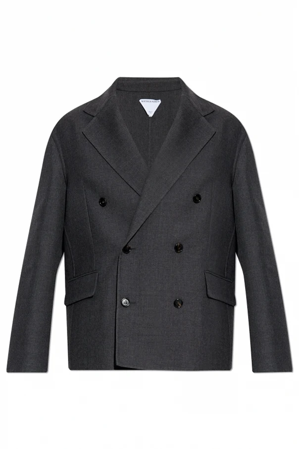 GRAU Woll-Doppelreiher-Blazer
