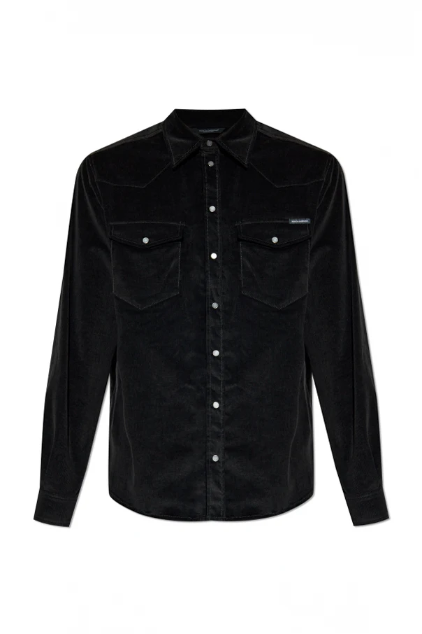 SCHWARZ Cordhemd