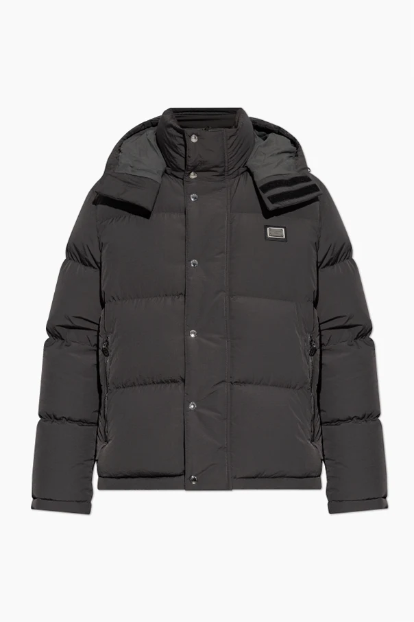 GRAU Daunenjacke mit Logo