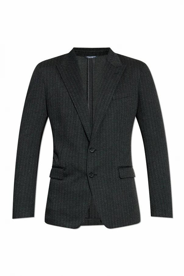 GRAU Fischgrätenmuster-Sakko