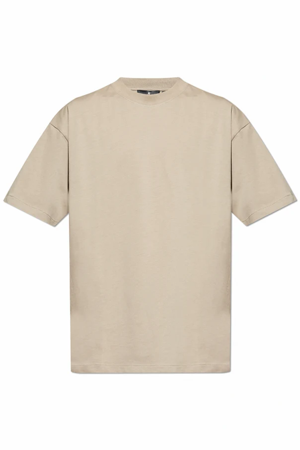 beige T-shirt with logo