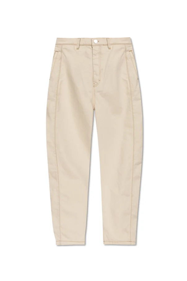 cream Straight-leg jeans