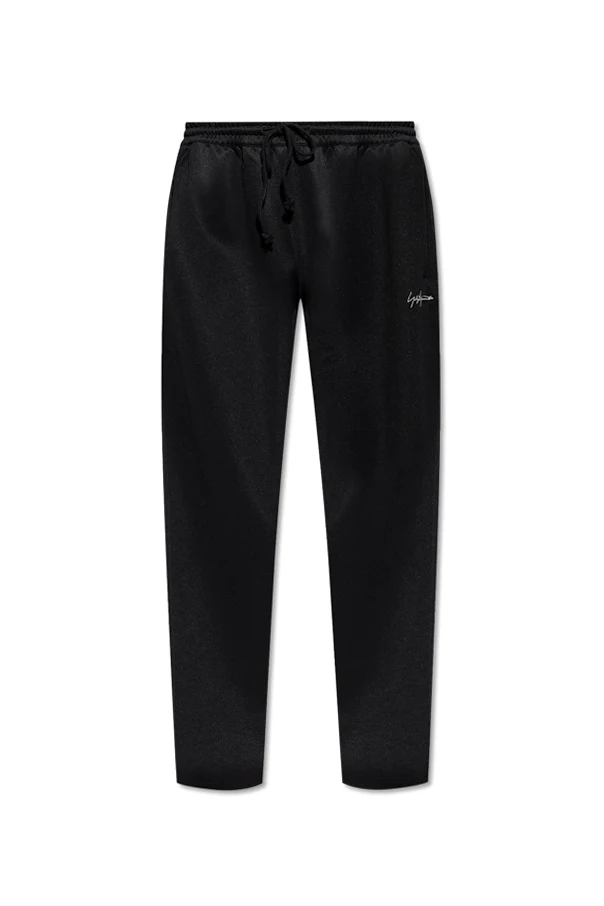 CZARNY Spodnie dresowe z logo