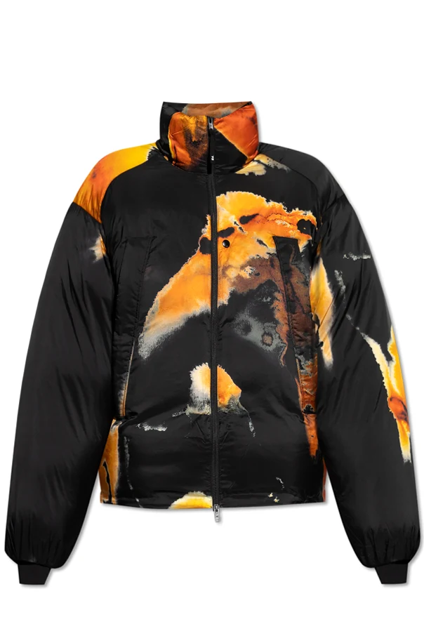 SCHWARZ Daunenjacke mit Muster