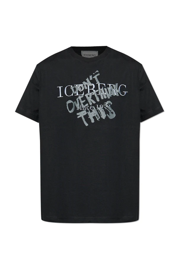 BLACK T-shirt with logo