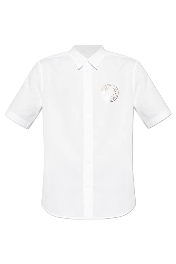 WEISS Hemd mit aufgedrucktem Logo