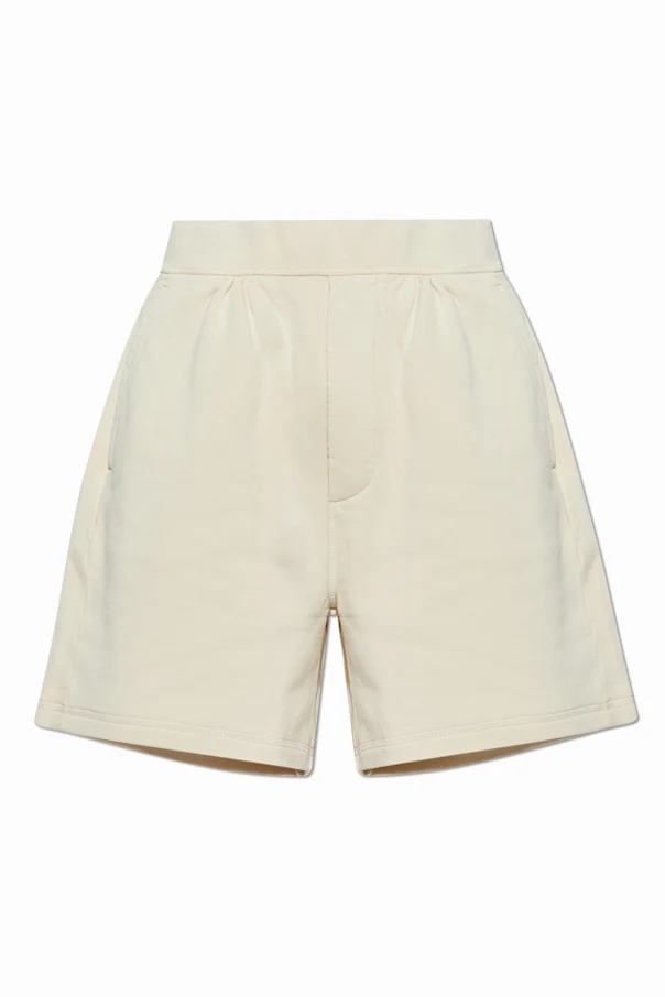 CREME Shorts mit Stickerei