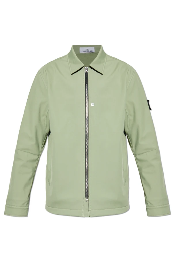 GRÜN Jacke mit Logo-Aufnäher