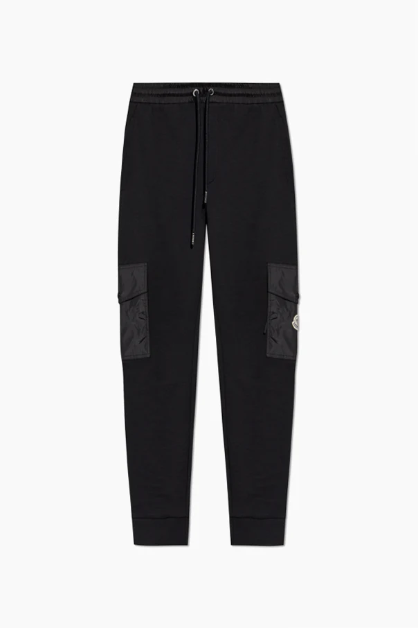 CZARNY Spodnie dresowe typu `cargo`