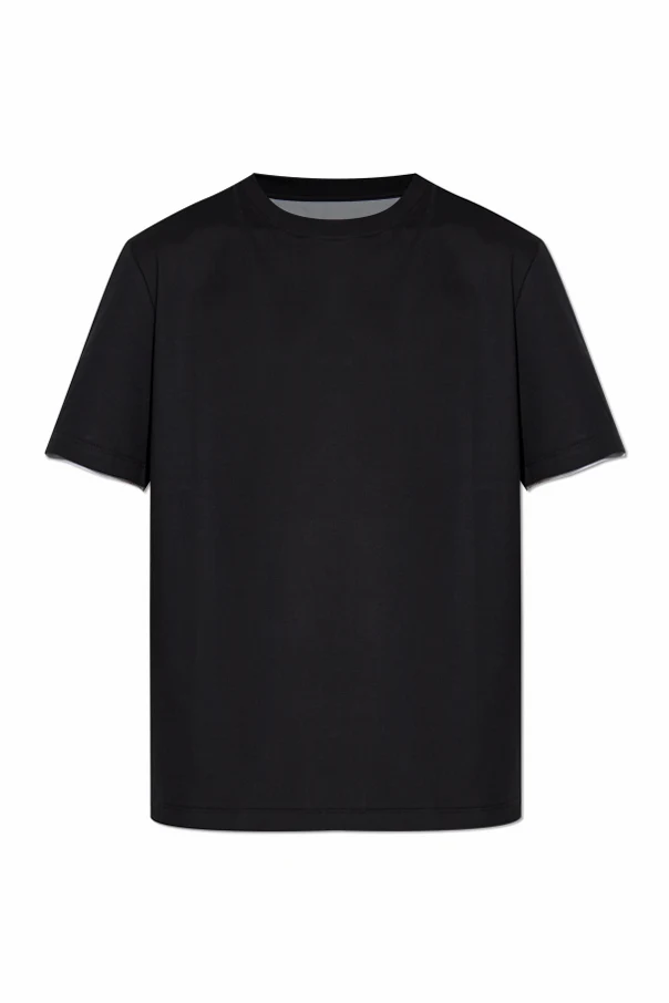 CZARNY T-shirt z wyszytym logo