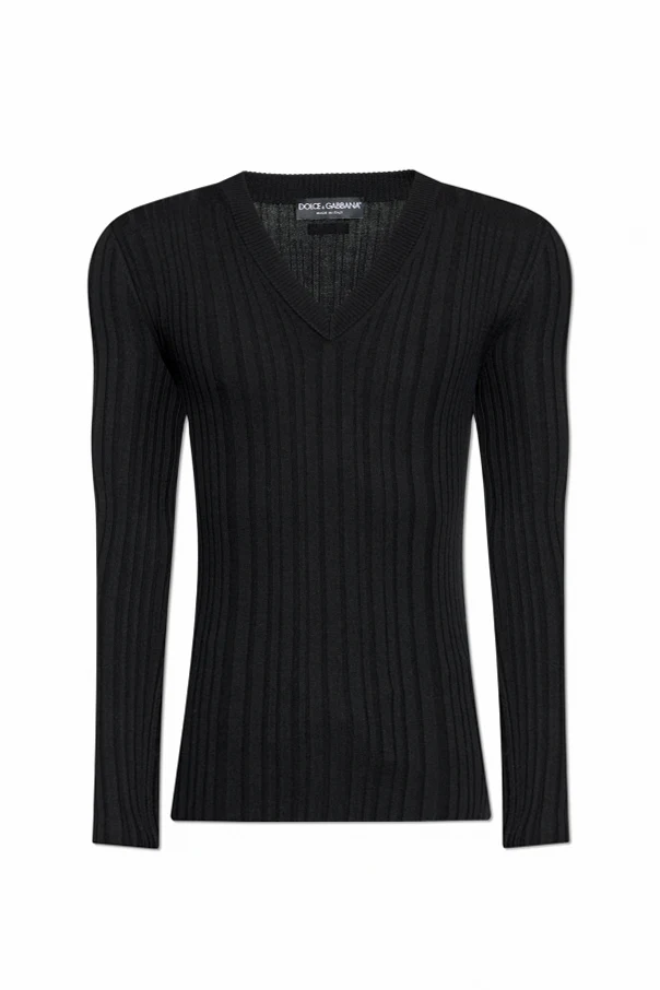 BLACK V-neck sweater