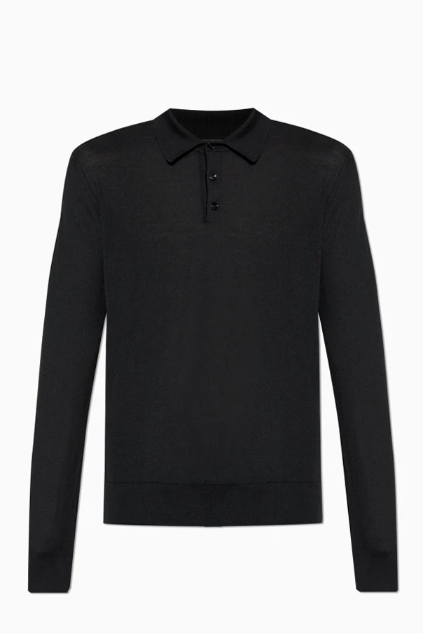 BLACK Cashmere long-sleeve polo