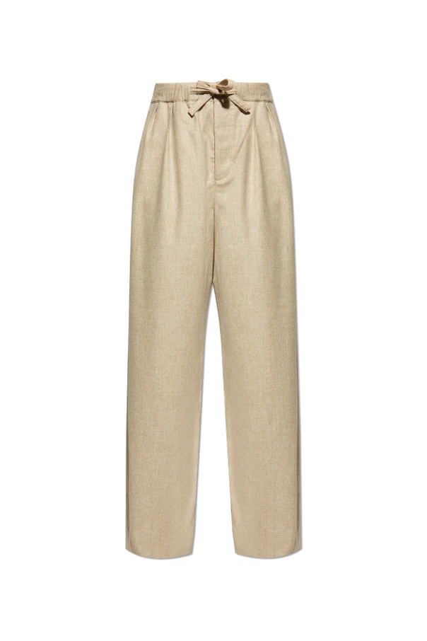 BEIGE Wollhose mit erhabenem Logo