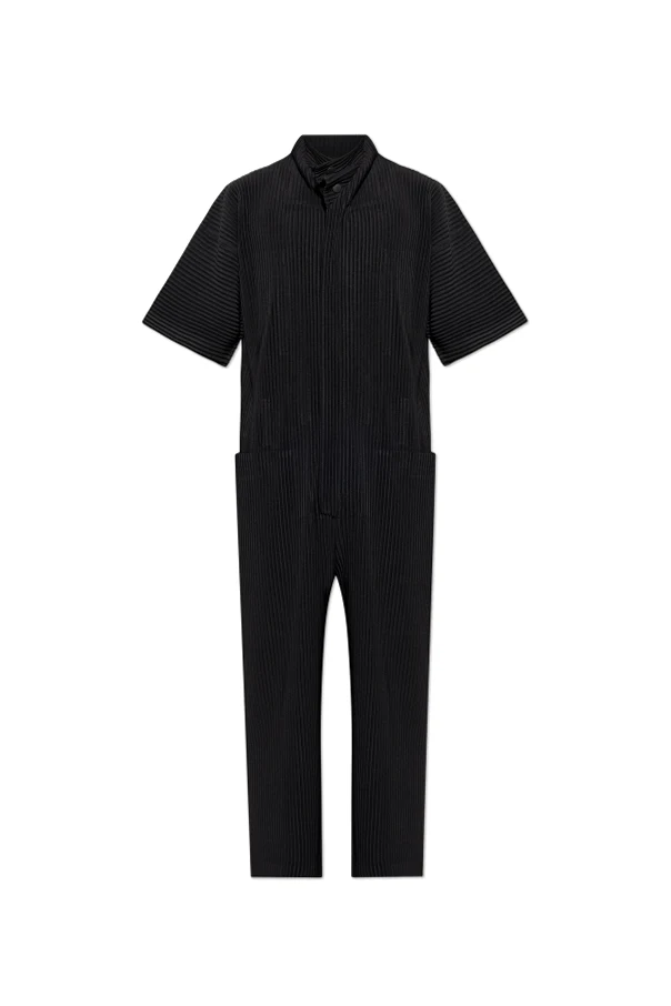 SCHWARZ Plissierter Overall
