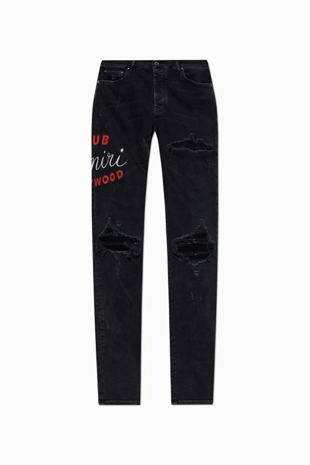 BLACK 'Slim' jeans with logo