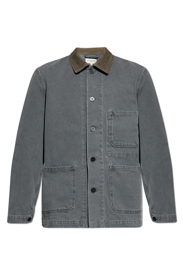 GRAU Jacke mit Cordkragen