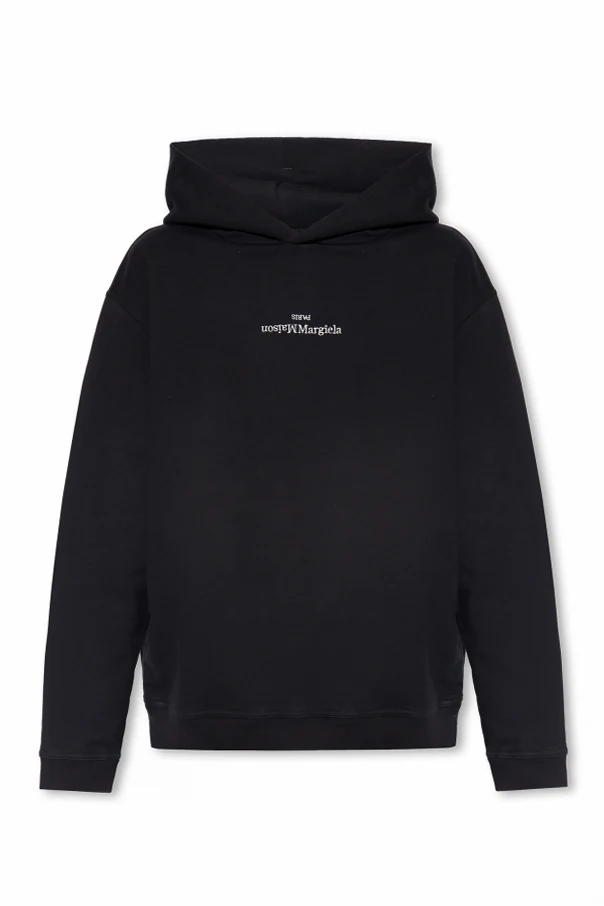 SCHWARZ Cotton hoodie with logo