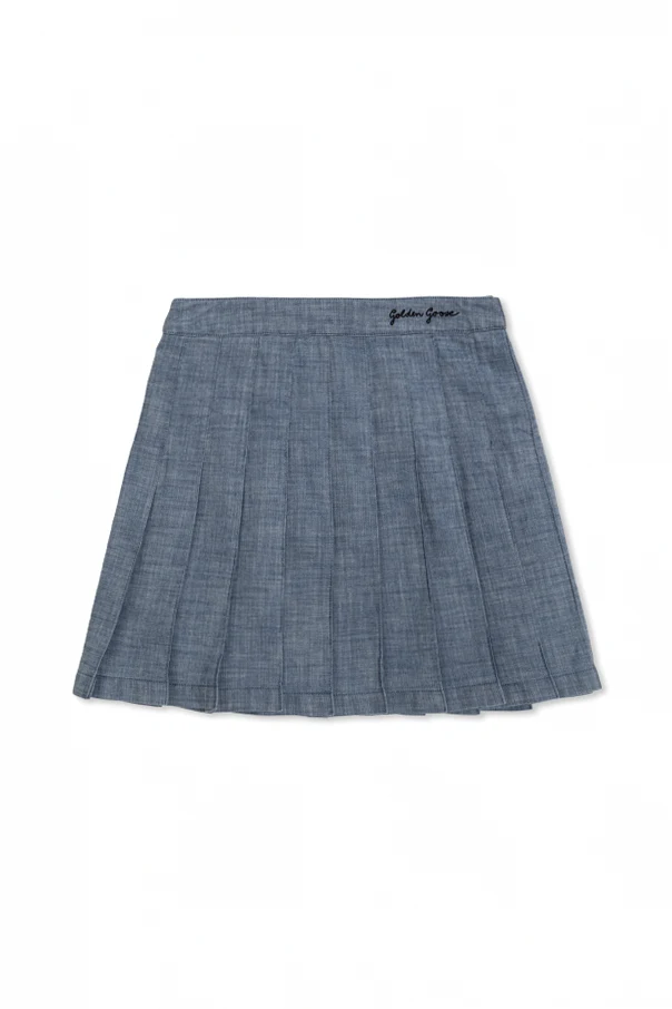 BLUE Pleated skirt