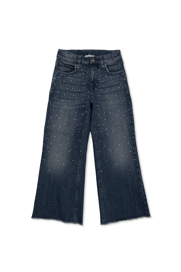 NAVY BLUE Jeans with shiny sequins