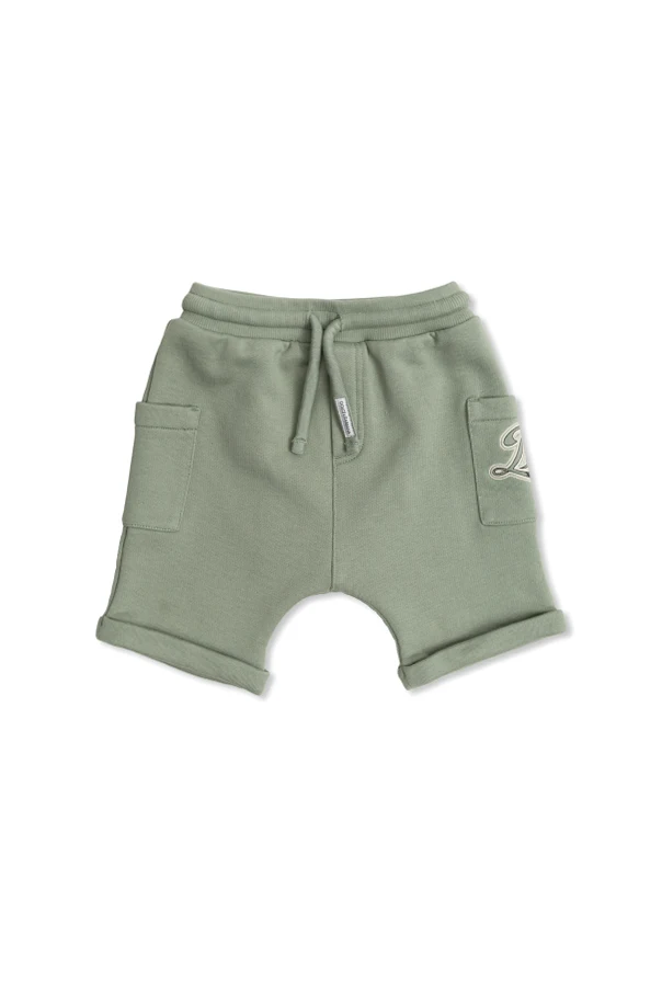 GREEN Shorts with pockets
