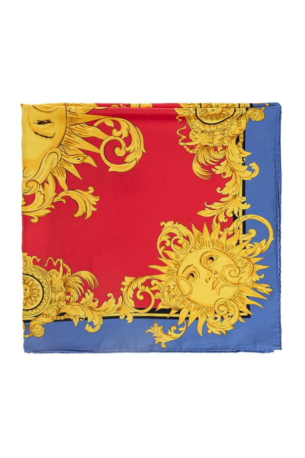 MULTICOLOUR Silk scarf with "The Sun" print