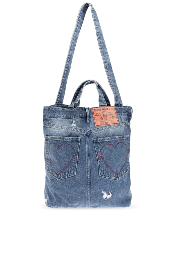 BLUE Denim shopper bag