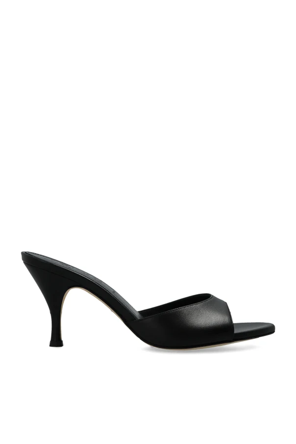 BLACK Heeled mules "Samia"